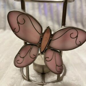 Pink Butterfly Tea Light Holder